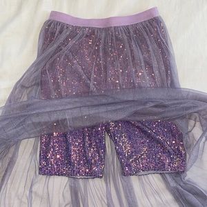 Free People Sequin Bike Shorts Skirt - Size S NWT